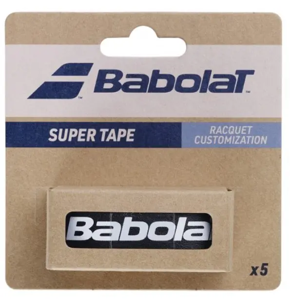 Стрічка для тенісної ракетки Babolat Захисна Стрічка Super Tape X5 (Упаковка,5) Black