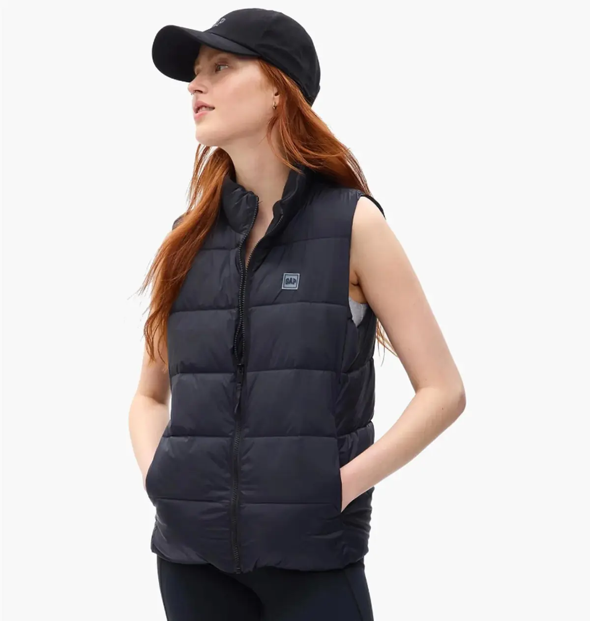Жилетка женская Gap Lightweight Logo Puffer Vest Black