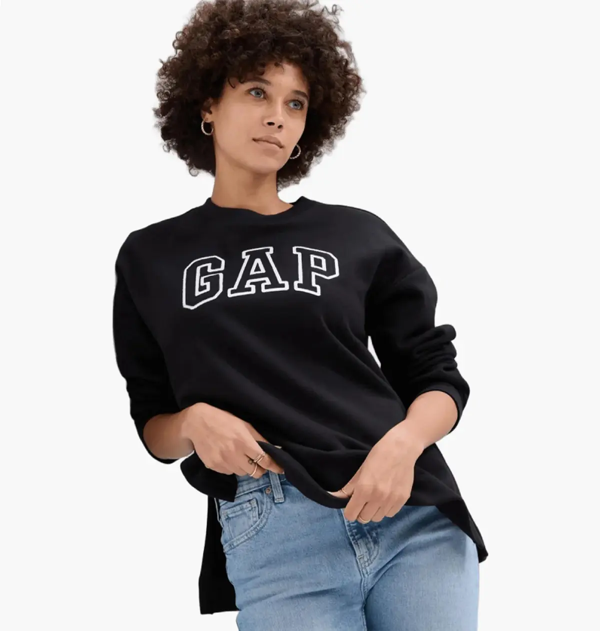 Кофта женские Gap Crewneck Logo Black