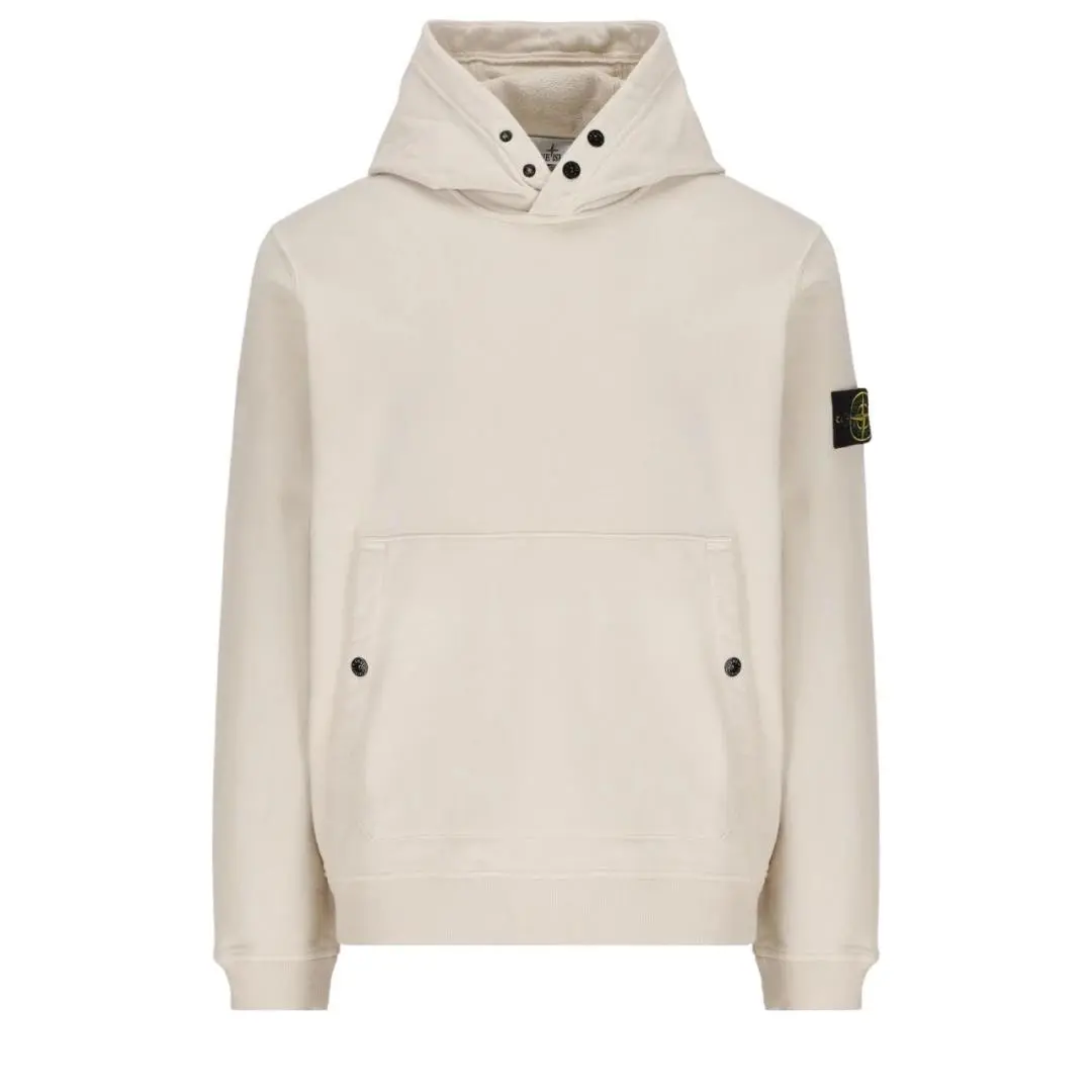 Кофта чоловіча Stone Island Waffen Patch Hoodie 'Beige'