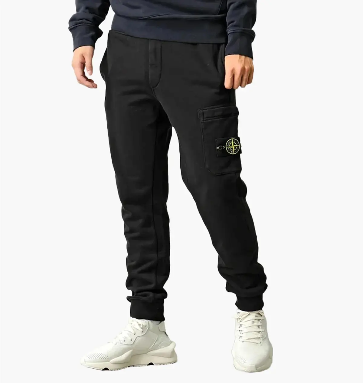 Брюки чоловічі Stone Island Stretch Tela Paracadute Cargo Straight Pants Black
