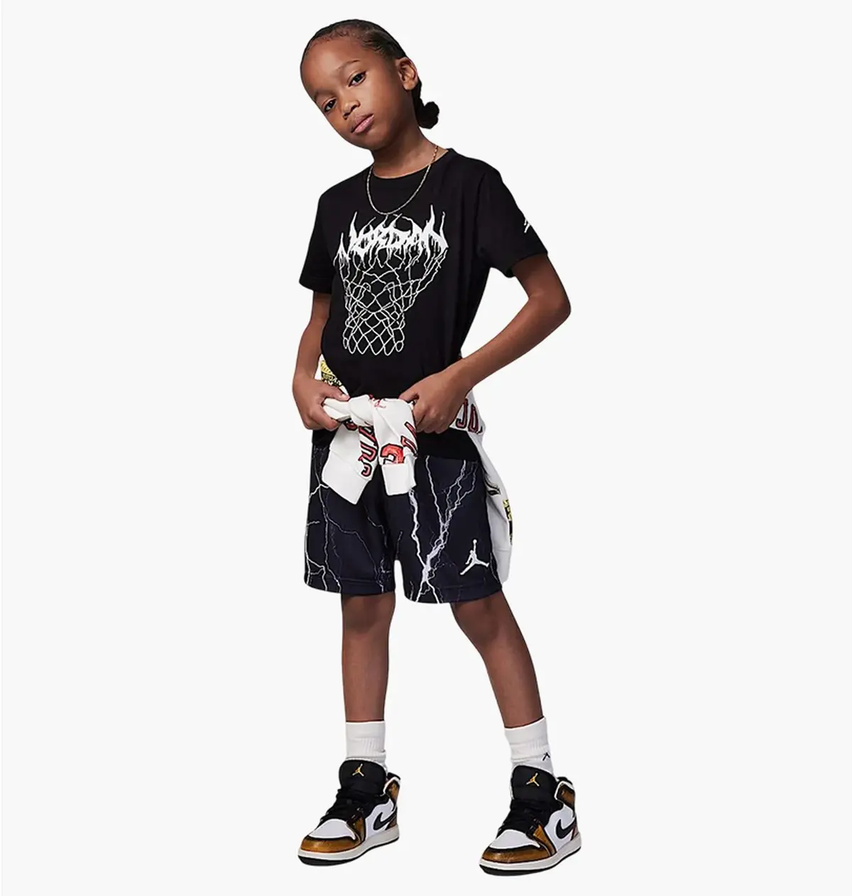 Спортивний костюм дитячий Jordan Mj Sport Mesh Aop Black/White