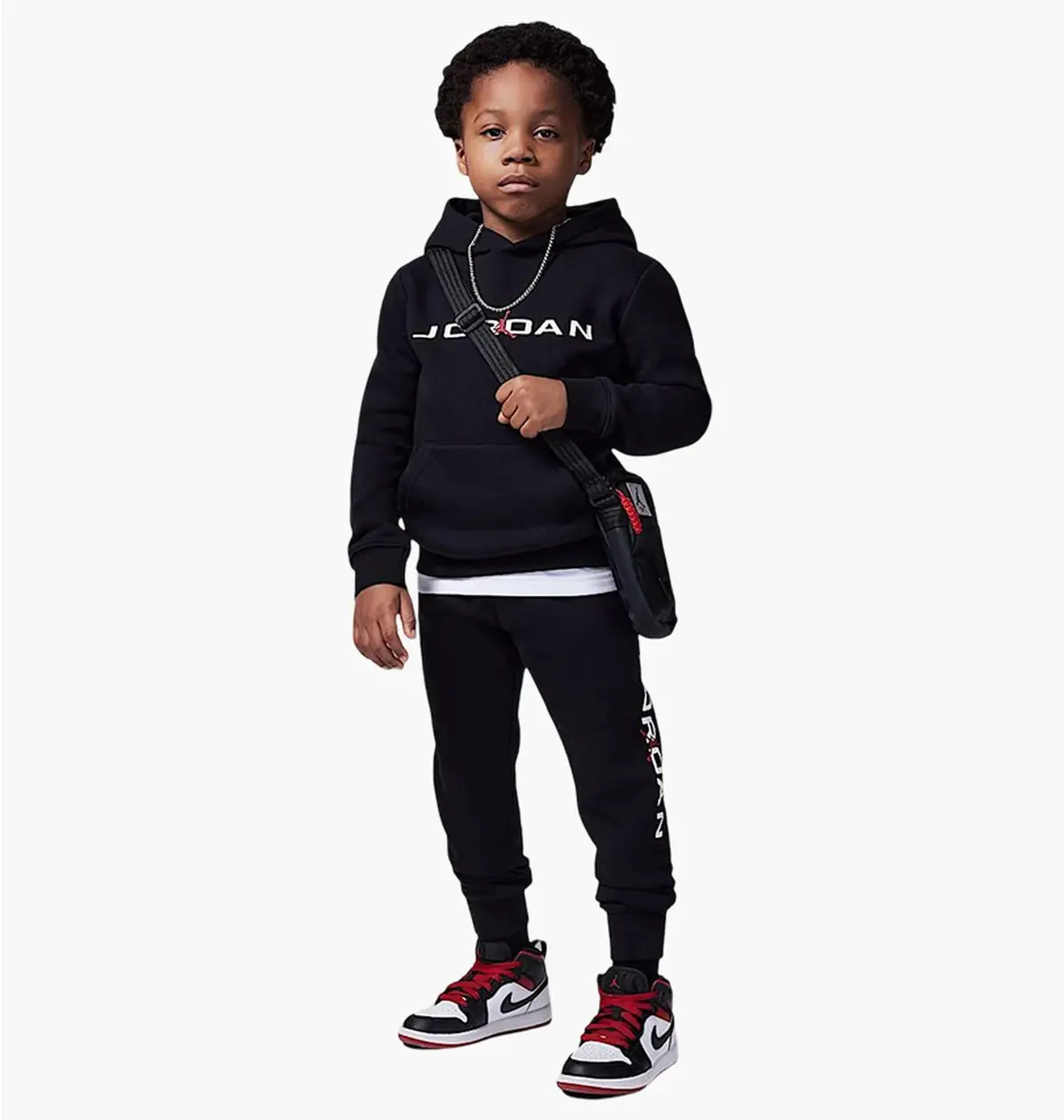 Спортивний костюм дитячий Jordan Little Kids 2-Piece Baseline Pullover Hoodie Set Black