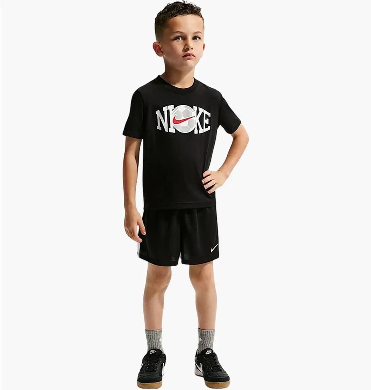 Комплект білизни дитячий Nike Little Soccer Graphic And Set Black
