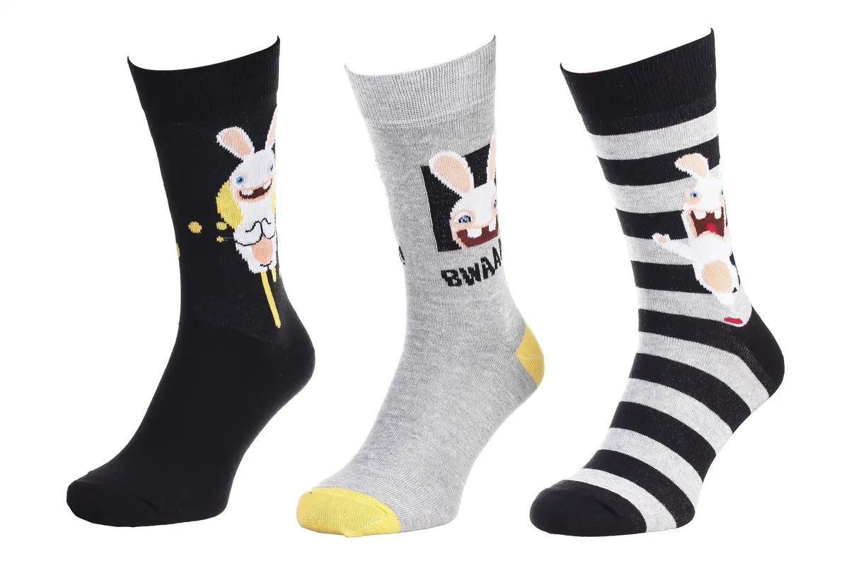 Шкарпетки Lapins Cretins Lapin + Main Jointe/Lapin + Rayures