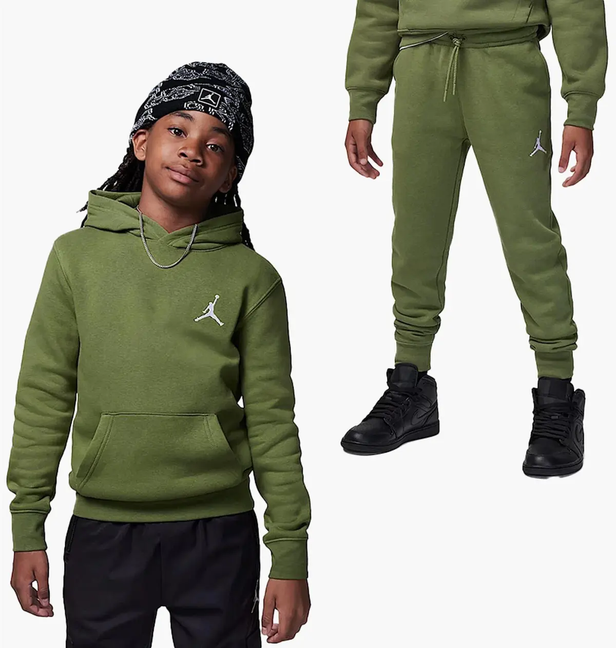 Спортивний костюм дитячий Jordan Jumpman Sustainable Olive