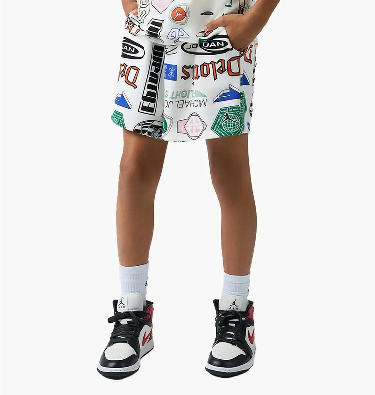 Шорти підліткові Jordan Essentials French Terry Printed White