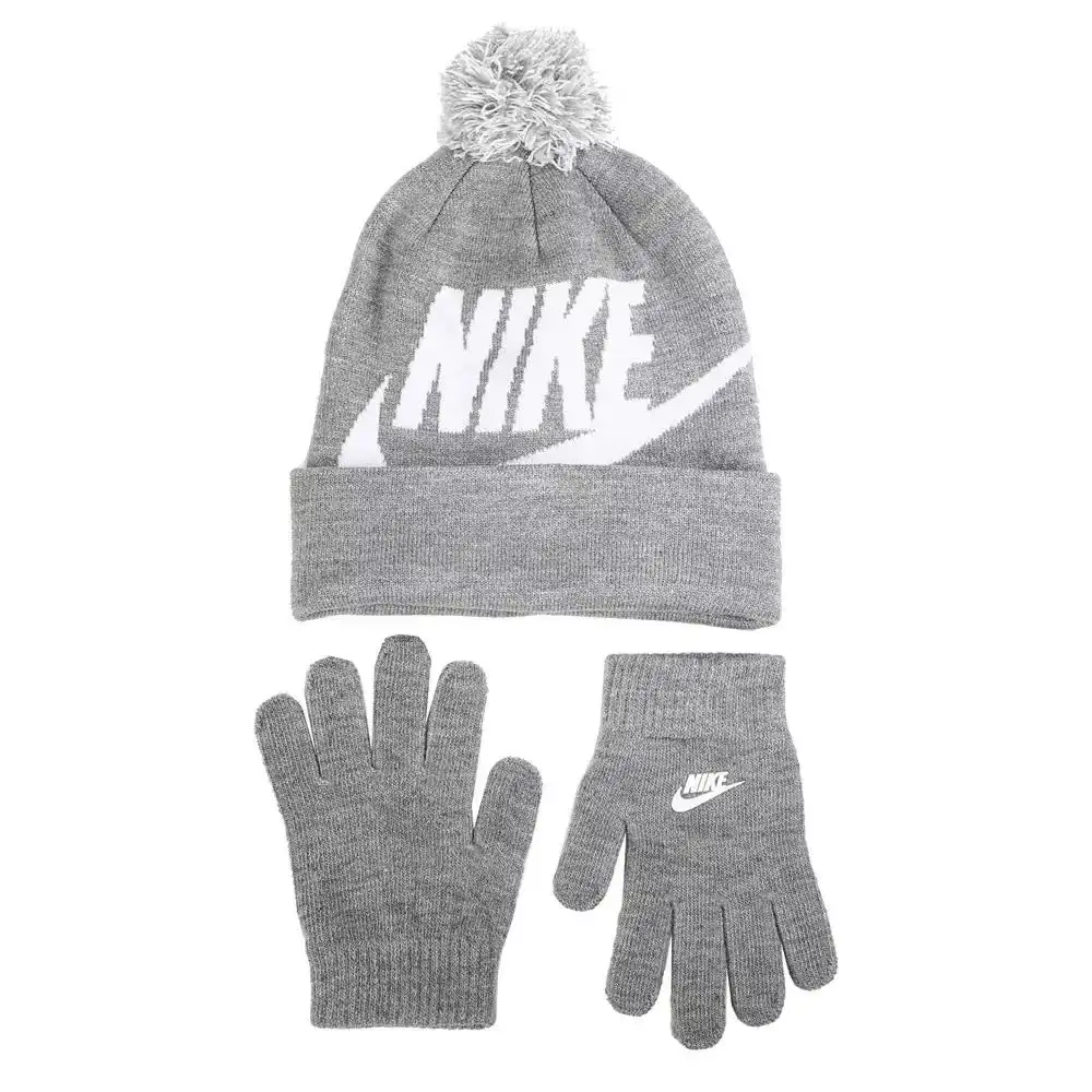 Шапка Nike Kids Dark Grey Heather Swoosh Beanie & Gloves Set