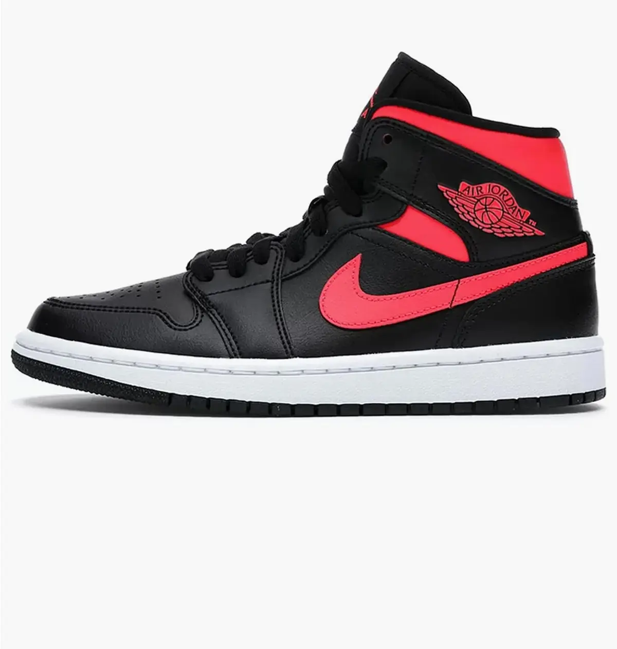 Кросівки жіночі Jordan 1 Mid Black Siren Red (W)