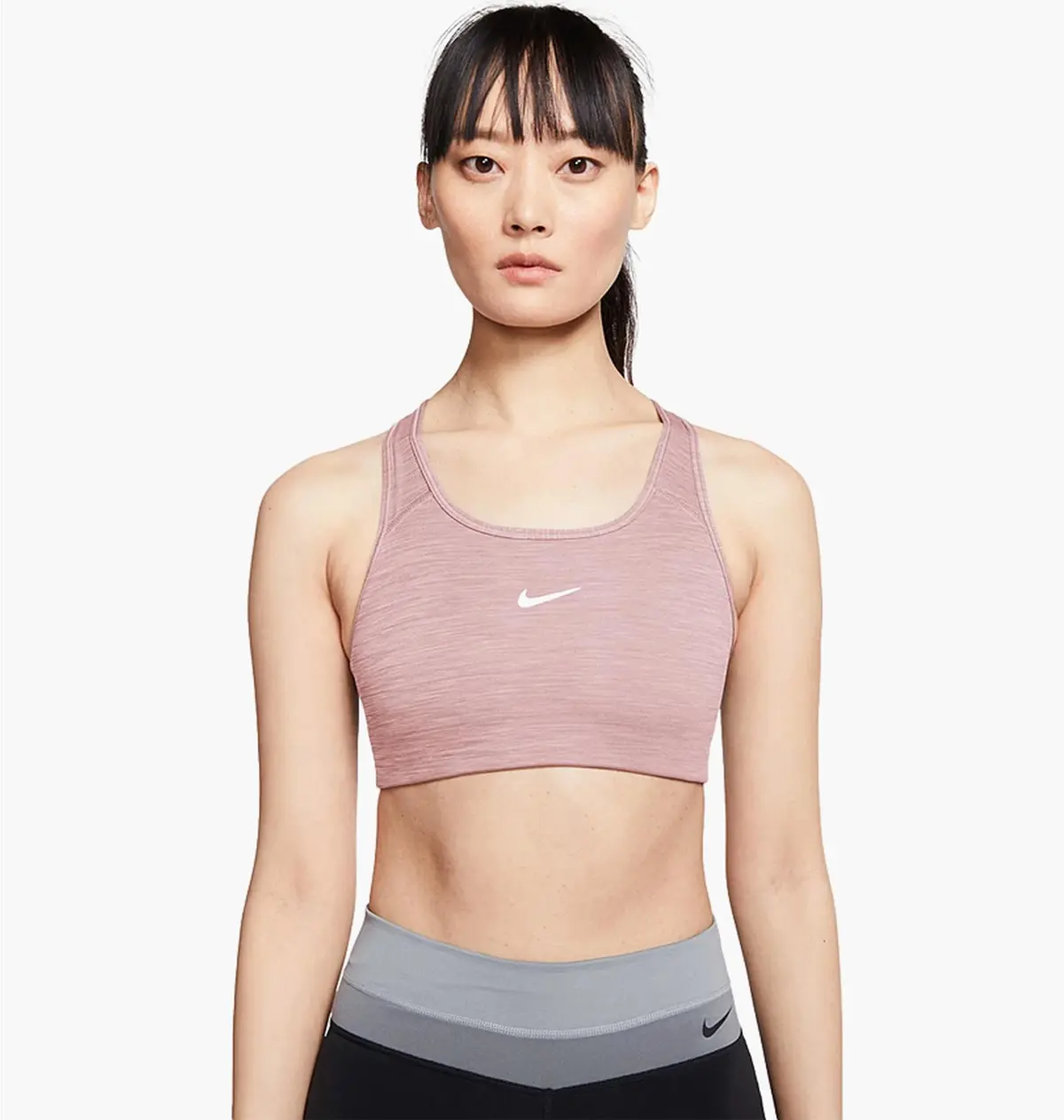 Спортивный топ женской Nike Swoosh Bra Pad Beige