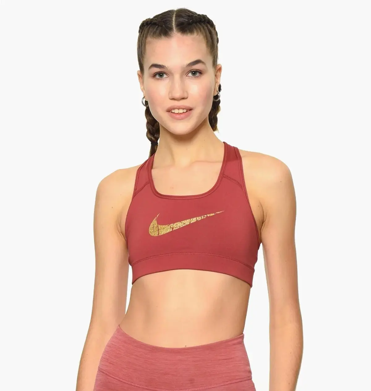 Спортивный топ женской Nike Vctry Comp Bra Mtllc Grx
