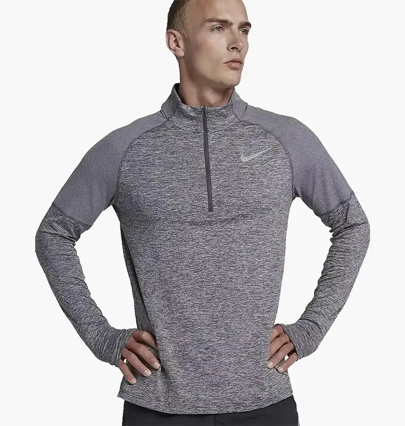 Кофта чоловіча Nike Dri-Fit Element Zip Running Grey