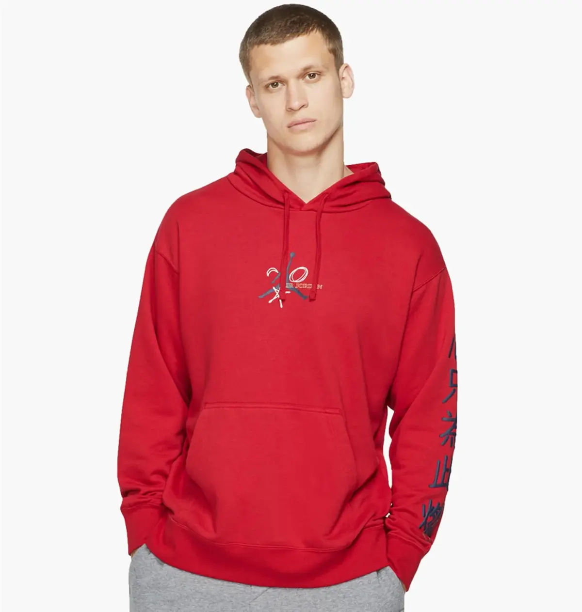 Кофта чоловіча Jordan Legacy Fiba Lightweight Pullover Hoodie Red