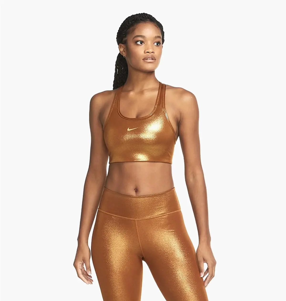 Спортивный топ женской Nike Swoosh Icnclsh Shmr Bra