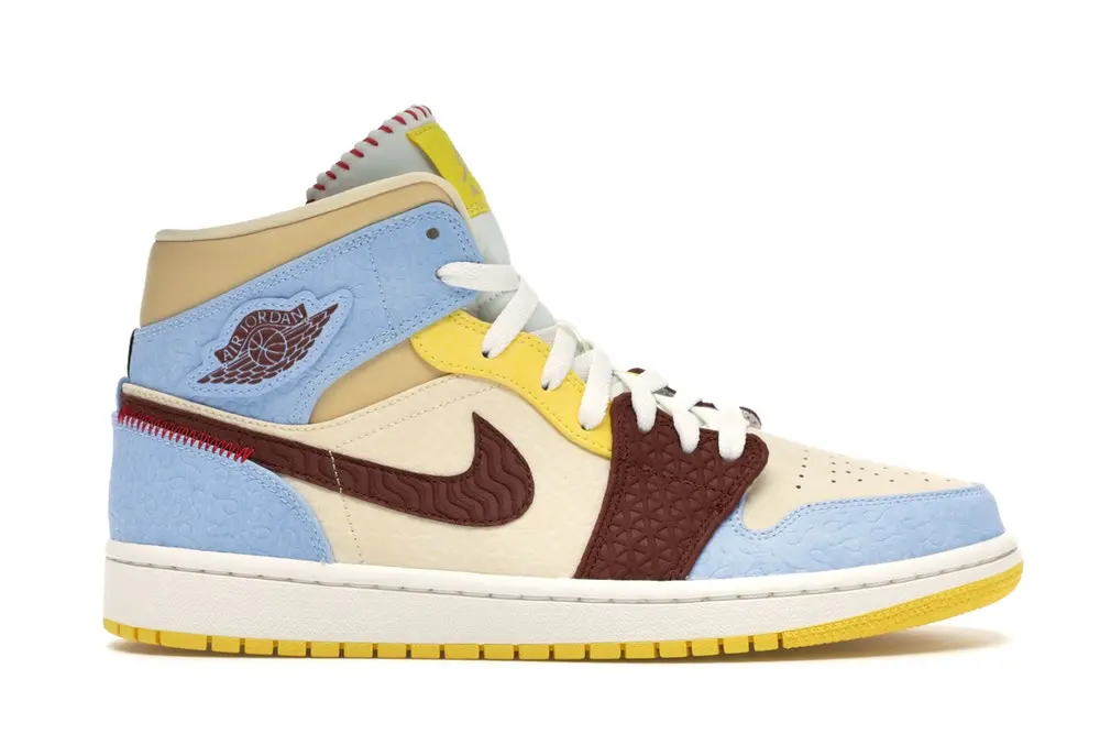 Кросівки чоловічі Jordan 1 Mid Se Fearless Maison Chateau Rouge