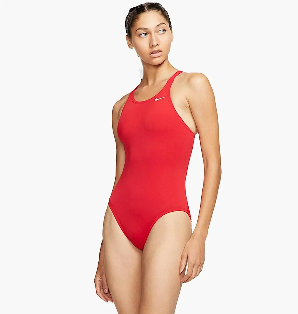 Купальник закритий жіночий Nike Poly Solid Red