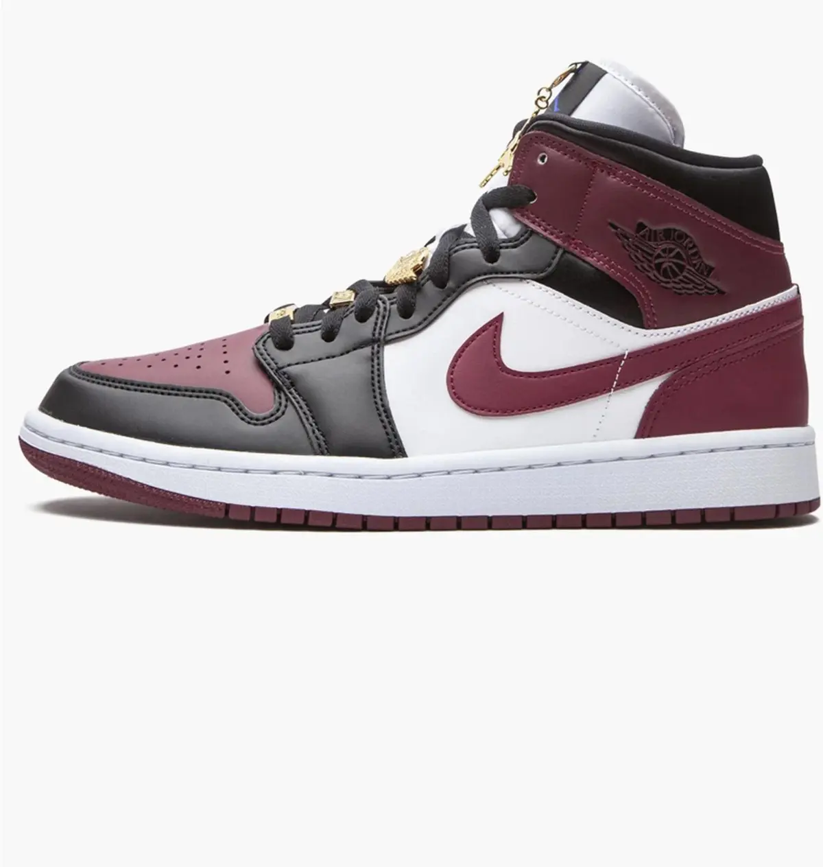 Кроссовки женские Jordan Wmns 1 Mid Se Black/Bordo