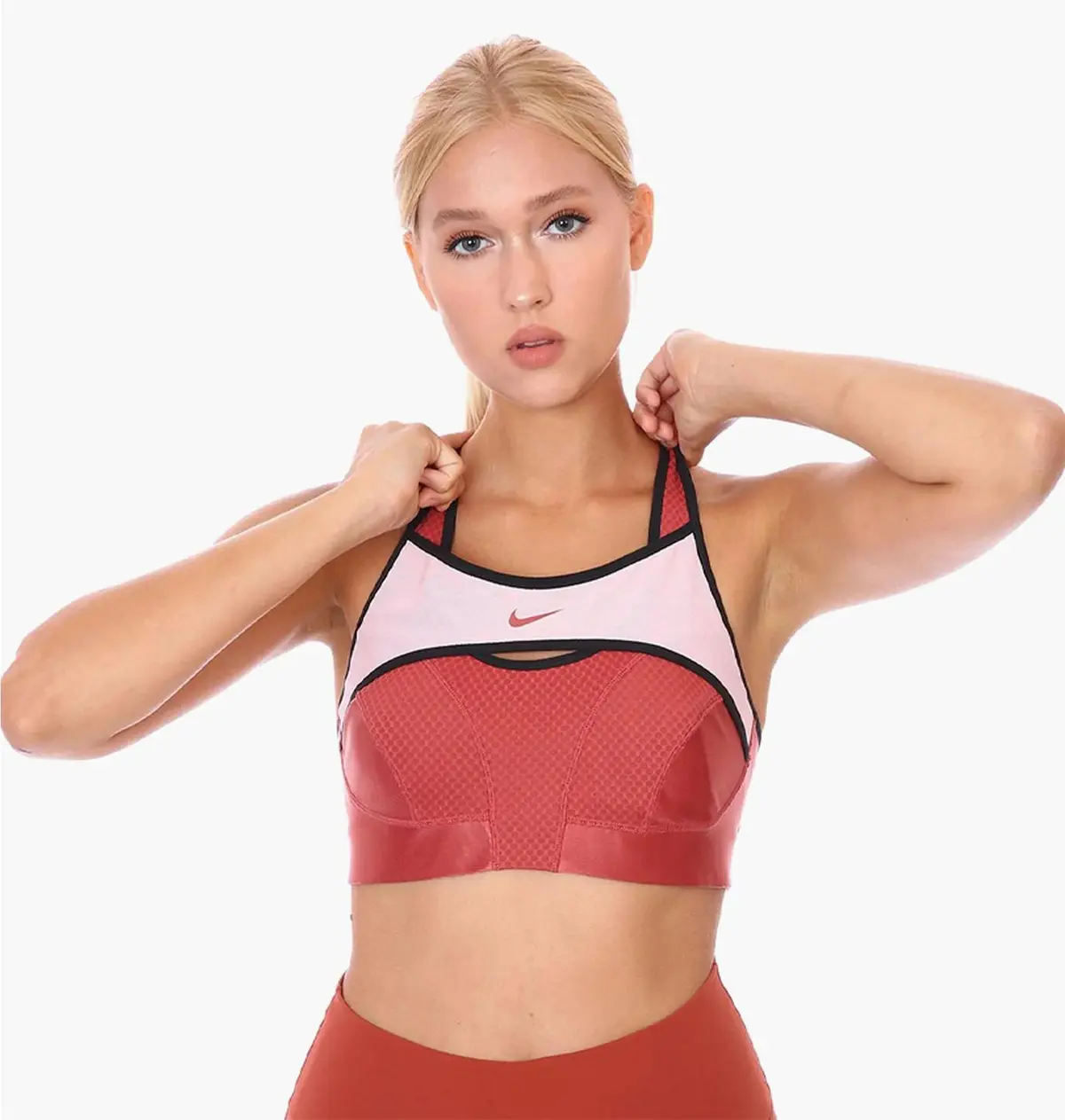 Спортивный топ женской Nike Alpha Ultrabreathe Red/White