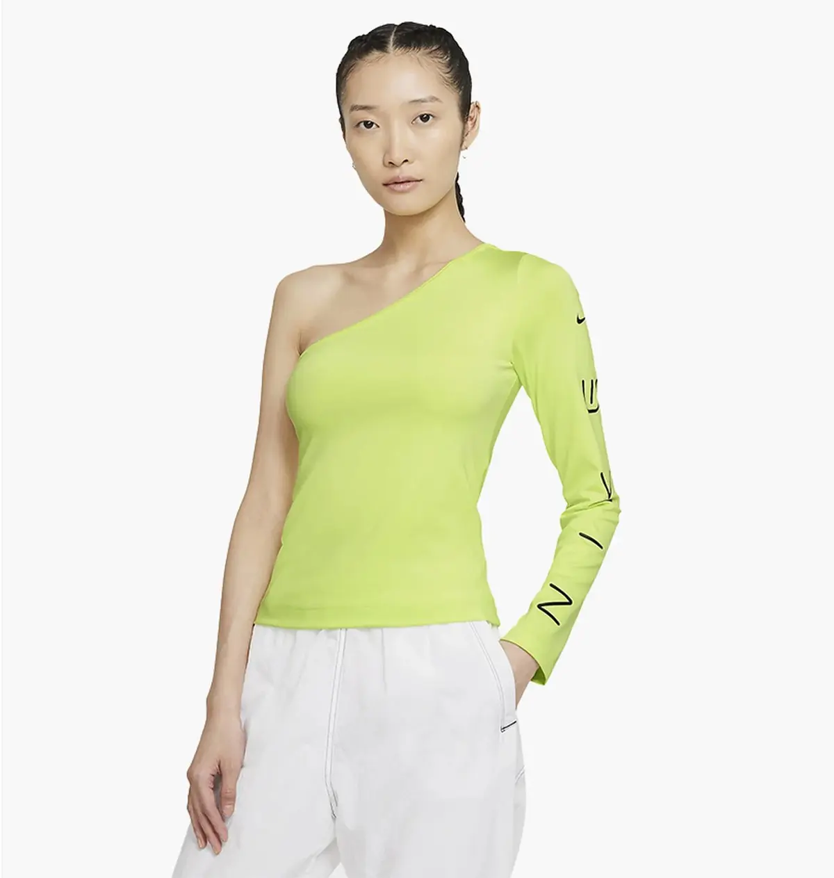 Кофта женские Nike Womens Asymmetrical Long-Sleeve Top Yellow