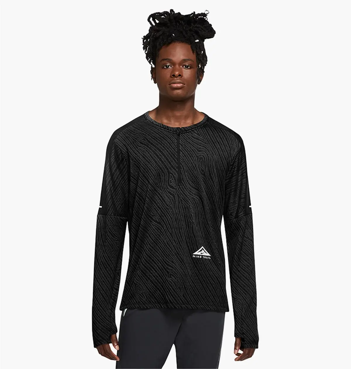 Кофта мужская Nike Dri-Fit Element Trail Half Zip Black