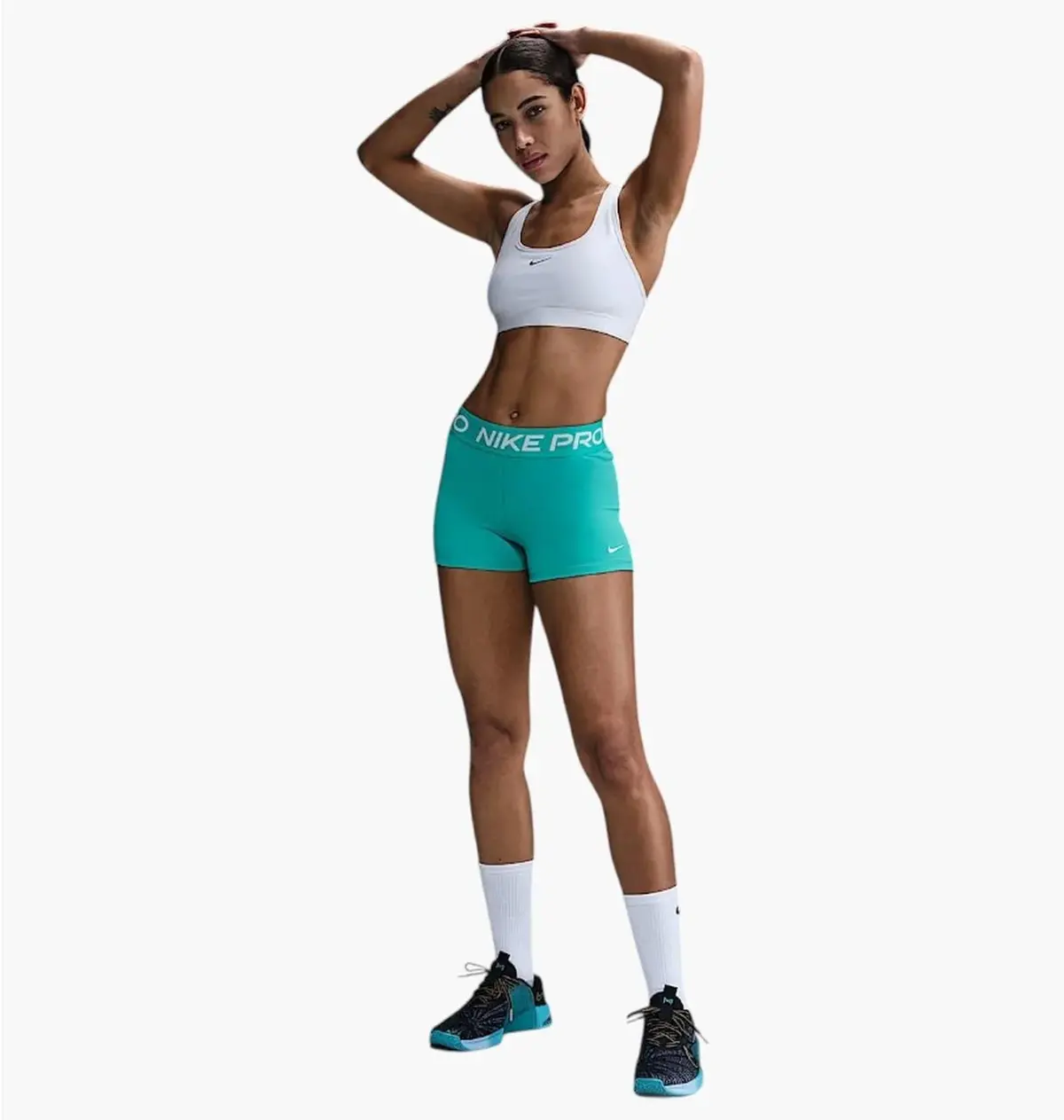Шорты женские Nike Pro Womens Boy Cut Short Turquoise