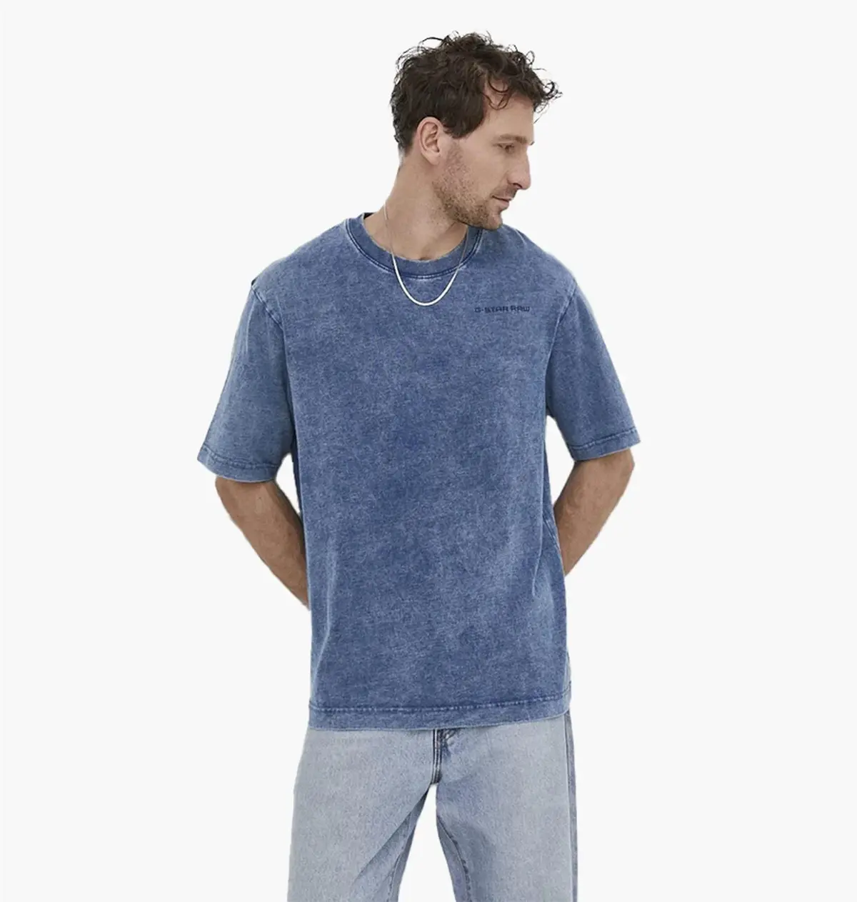 Футболка мужская G-Star Raw Indigo Boxy Ts Faded Blue