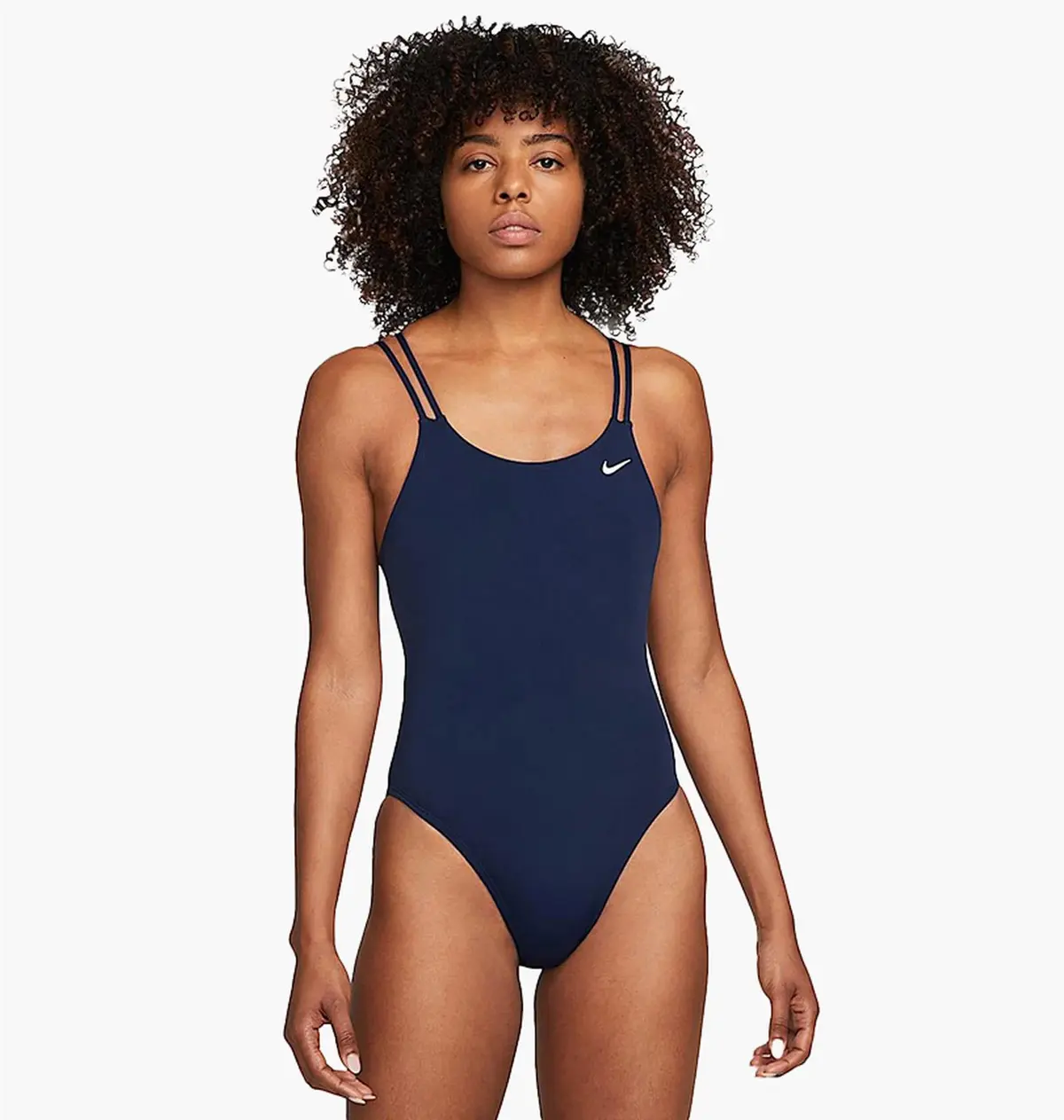 Купальник закритий жіночий Nike Poly Solid Blue
