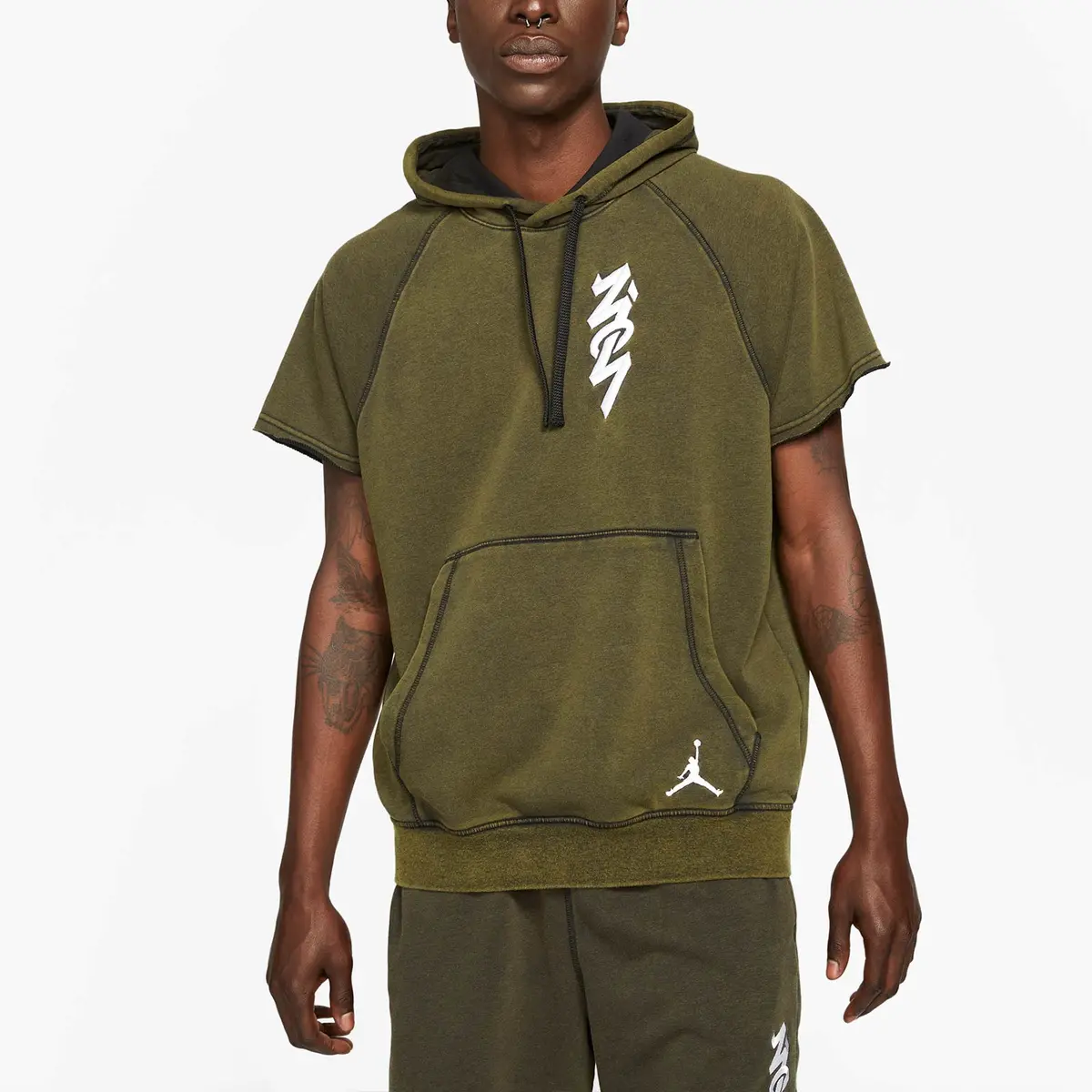 Кофта чоловіча Jordan Zion Cutoff Hoodie