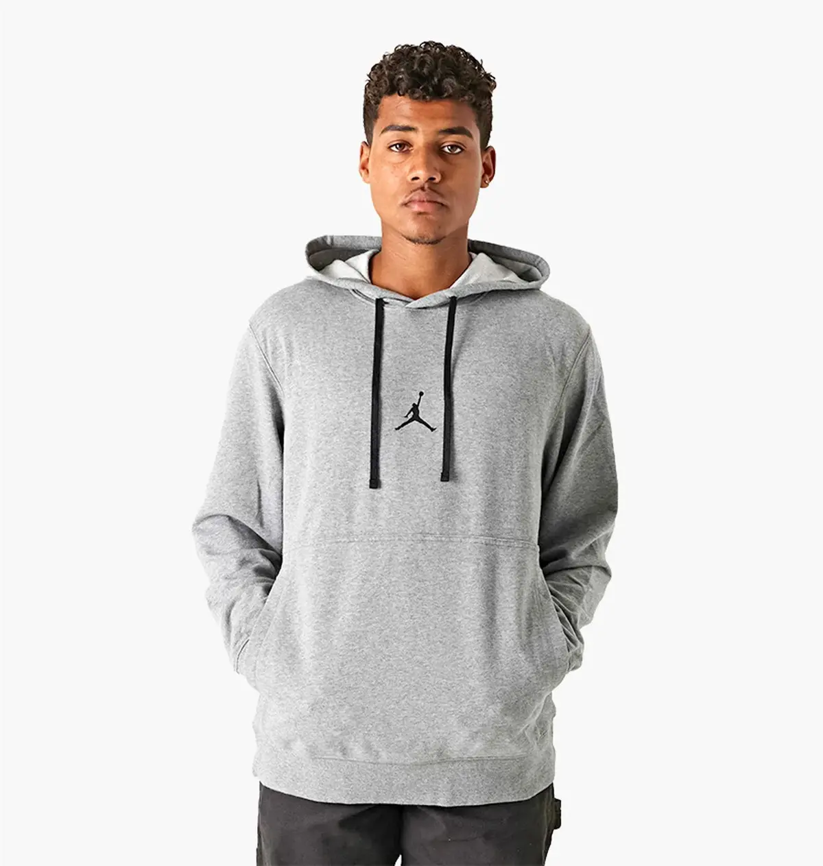 Кофта чоловіча Jordan M J Df Air Flc Po Hoodie Grey