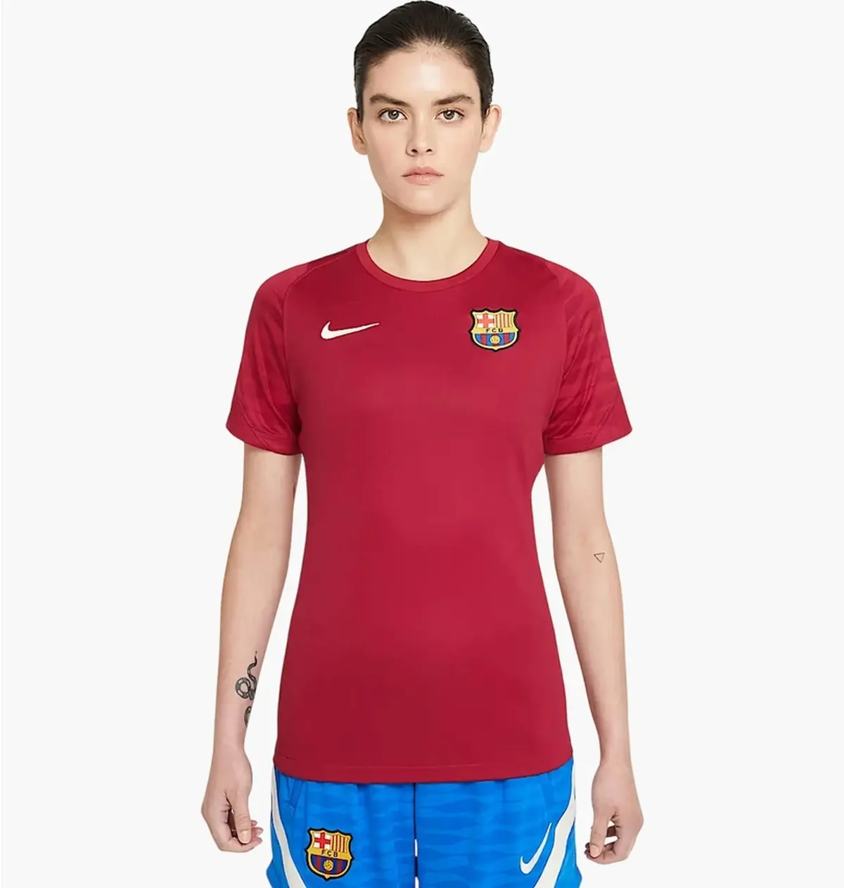 Футболка жіноча Nike Fc Barcelona Strike Wo Dri-Fit Short-Sleeve Top Red