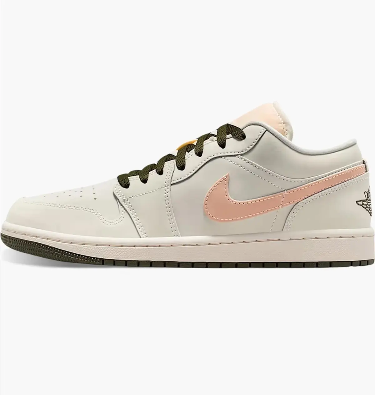 Кроссовки женские Jordan 1 Low Sail/Crimson Tint Beige