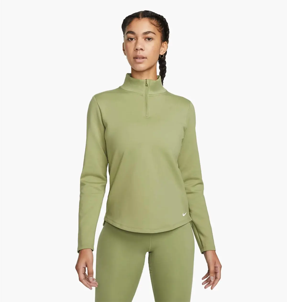 Кофта жіночі Nike Therma-Fit One Womens Long-Sleeve 1/2-Zip Top Olive