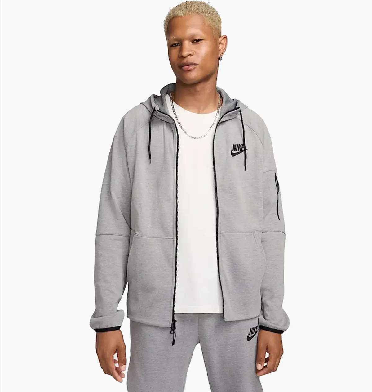 Кофта чоловіча Nike Nsw Te Fz Fleece Hoodie Dark Steel