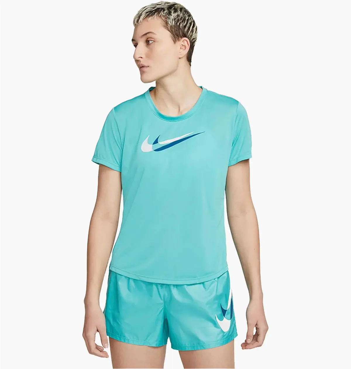 Футболка женская Nike Dri-Fit Swoosh Run Light Blue
