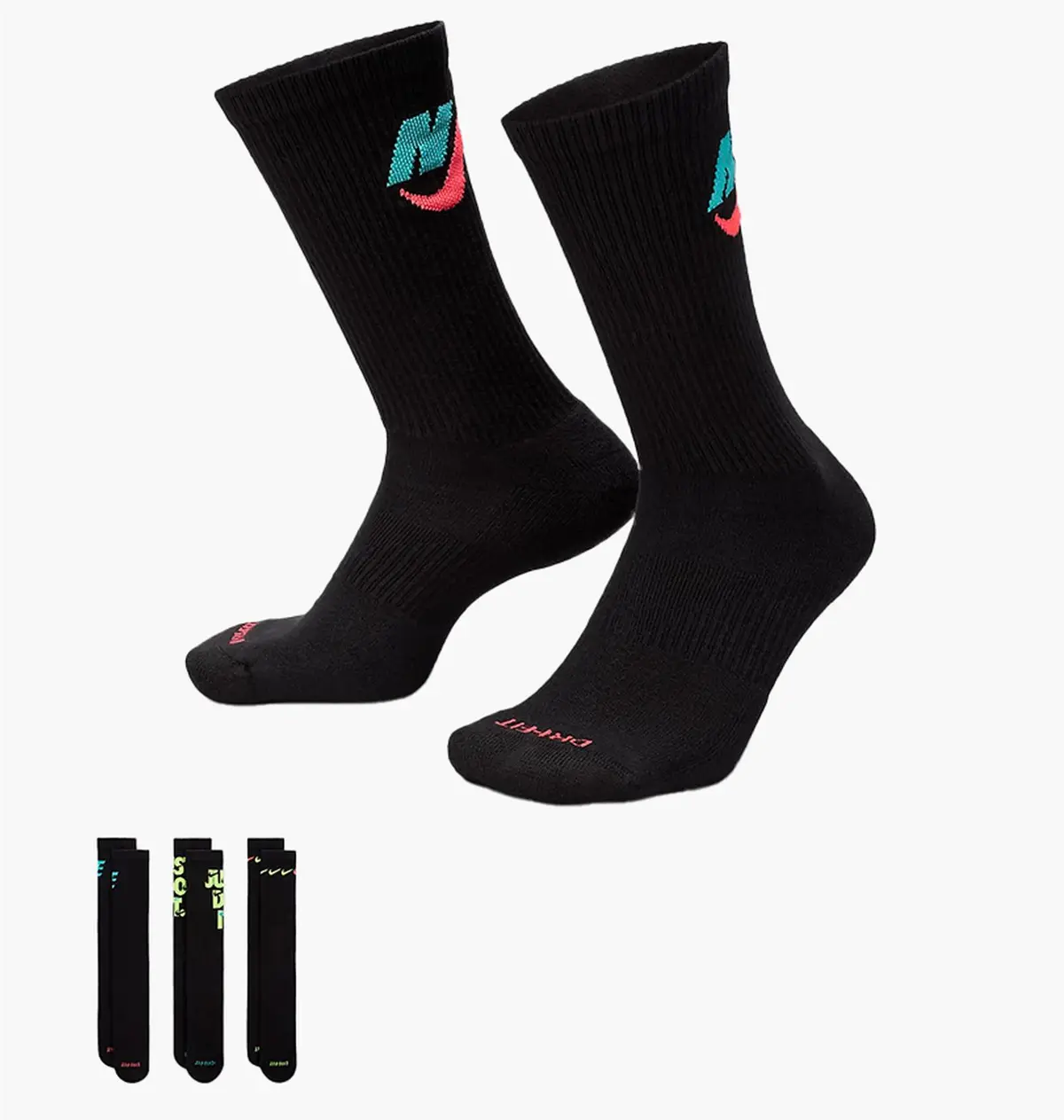 Носки Nike Everyday Plus Cushioned Black (3 )