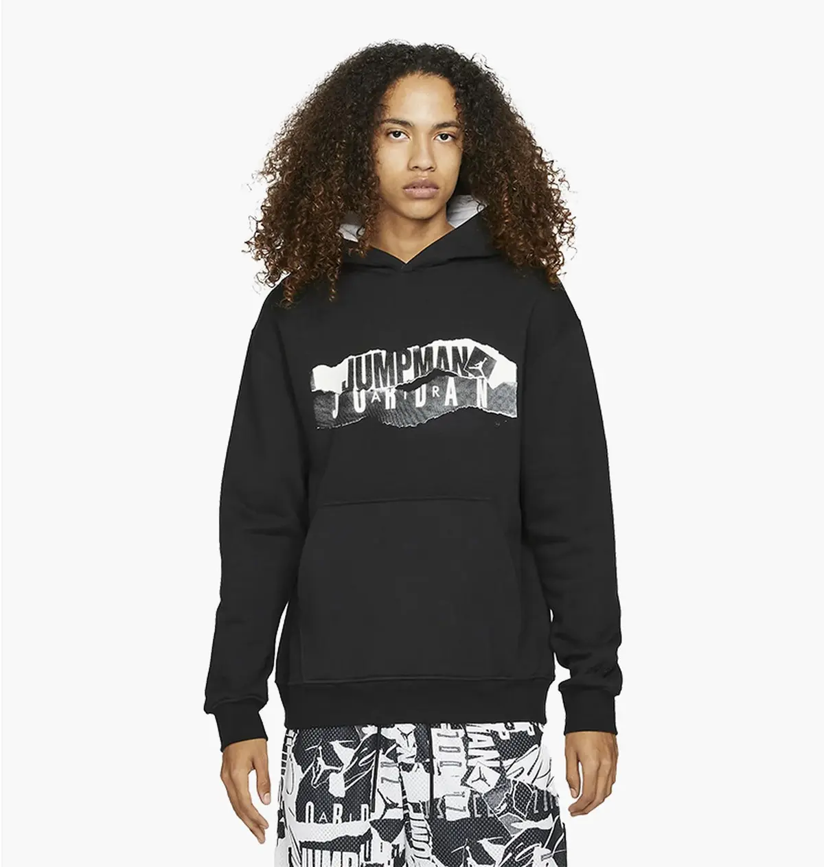 Кофта чоловіча Jordan Essential Fleece Graphic Hoodie Blac