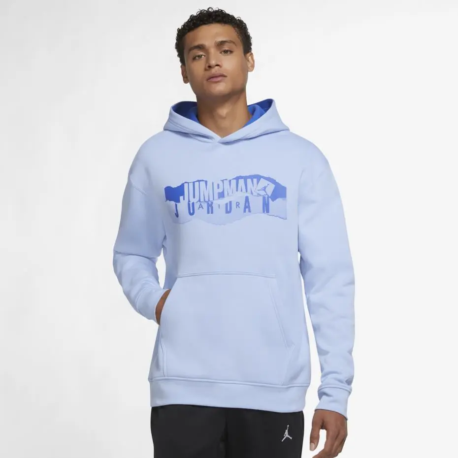 Кофта чоловіча Jordan Men's Essential Fleece Graphic Hoodie Powder Blue