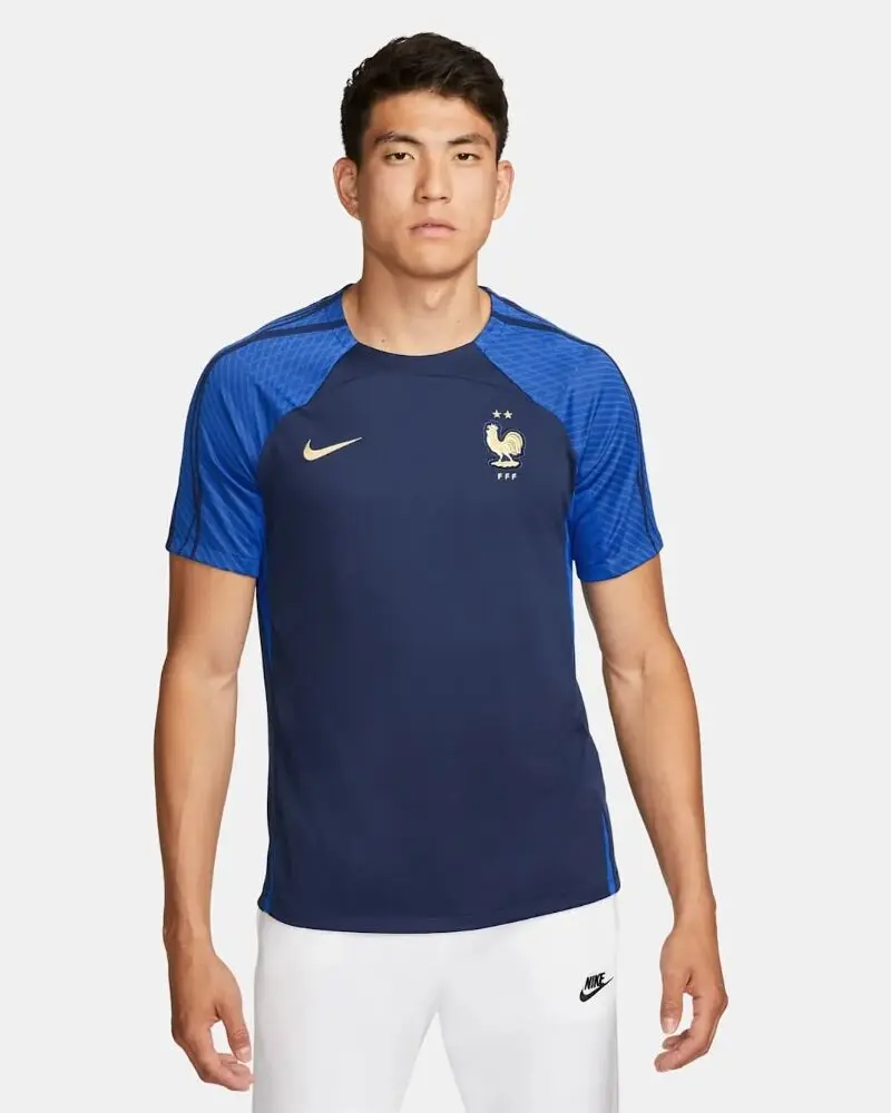 Футболка мужская Nike Fff Strike Dri-FIT Short-Sleeve Football Top синяя DH6444-410