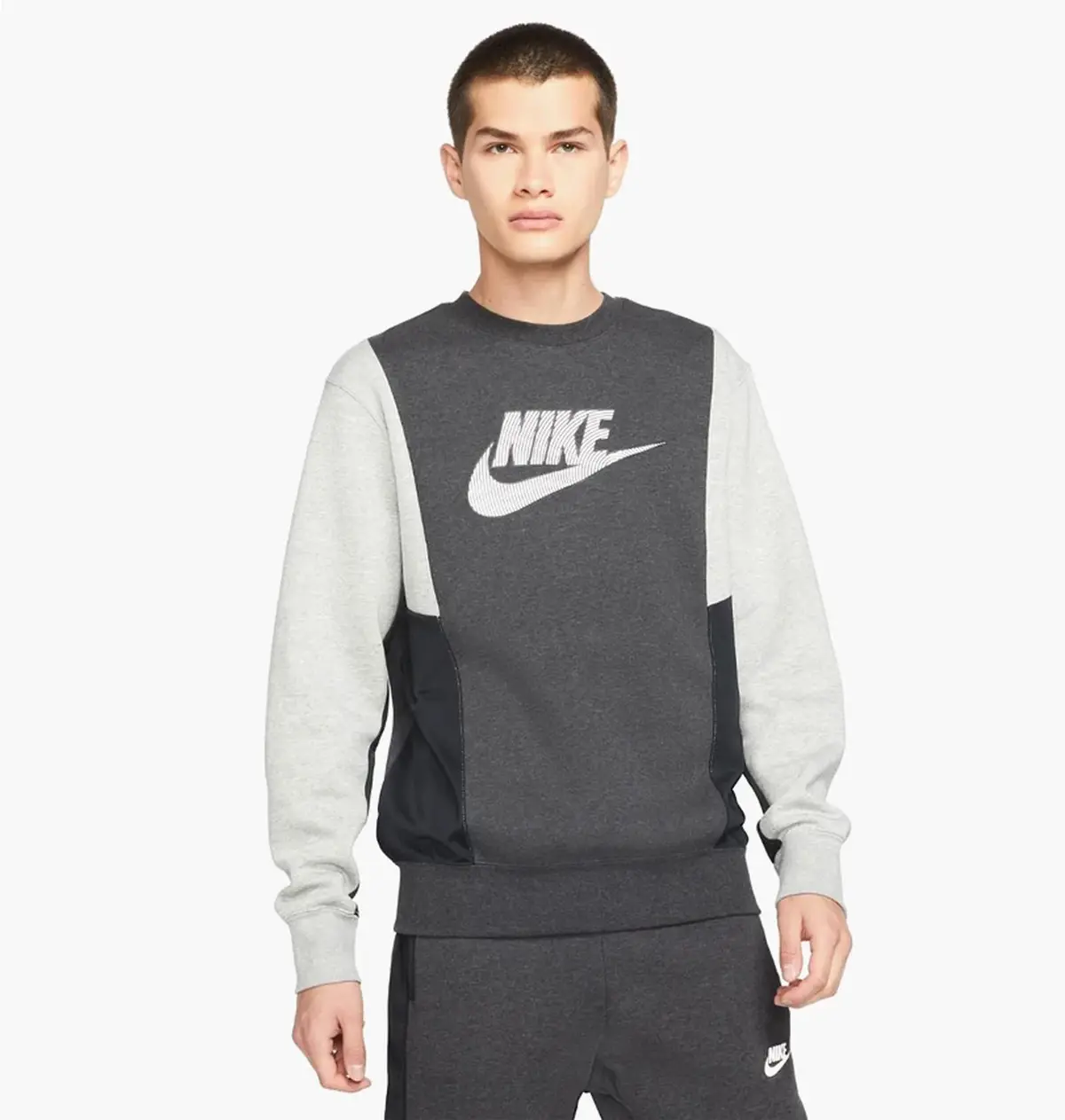 Кофта мужская Nike M Nsw Hybrid Flc Crew Bb