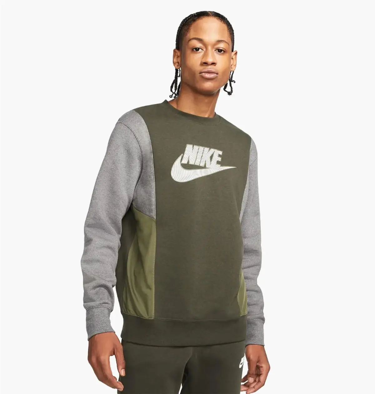 Кофта мужская Nike M Nsw Hybrid Flc Crew Bb