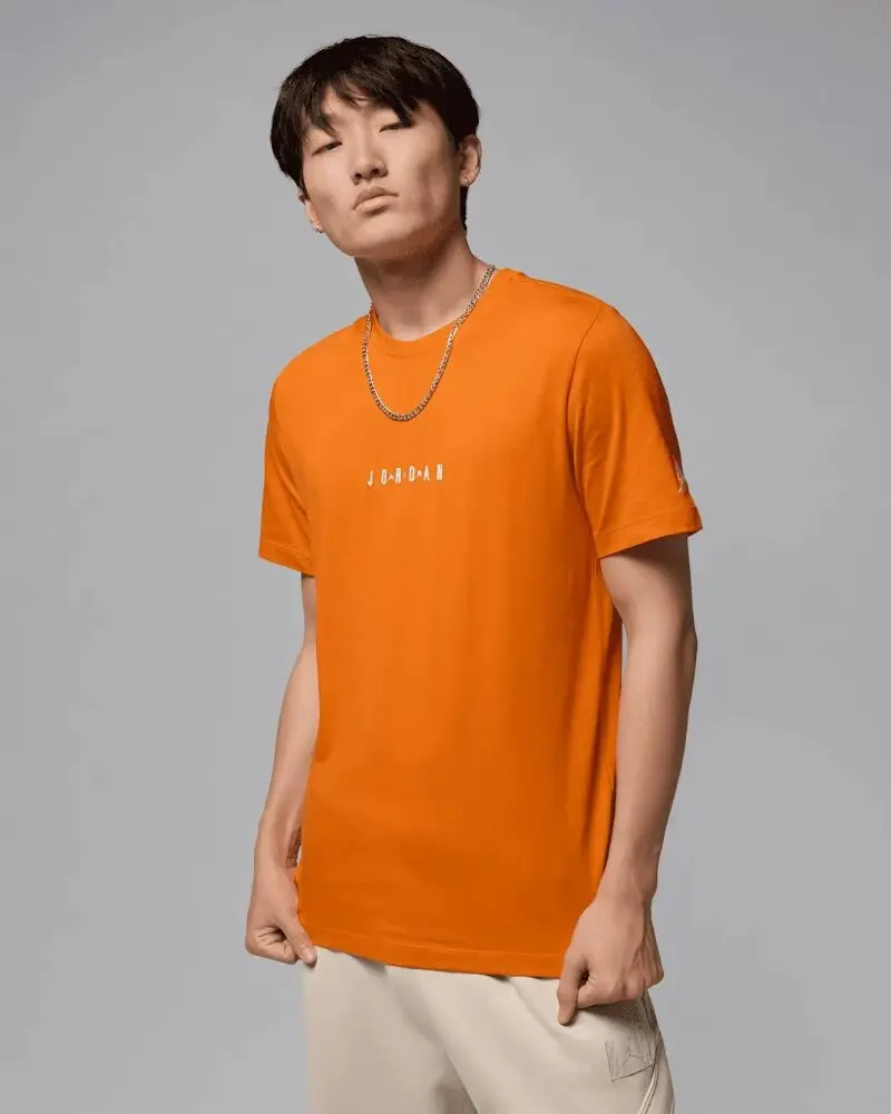 Футболка мужская Nike Crew оранжевая DM3182-805