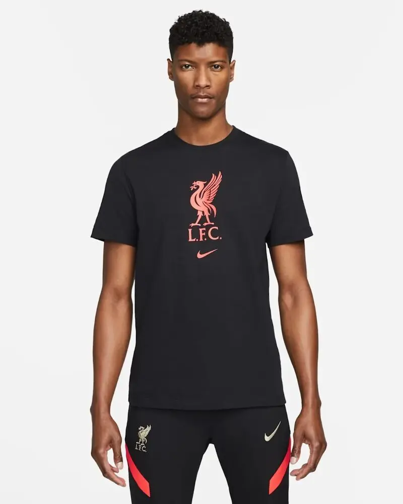 Футболка мужская Nike Liverpool FC Crest Tee черная DM3482-010