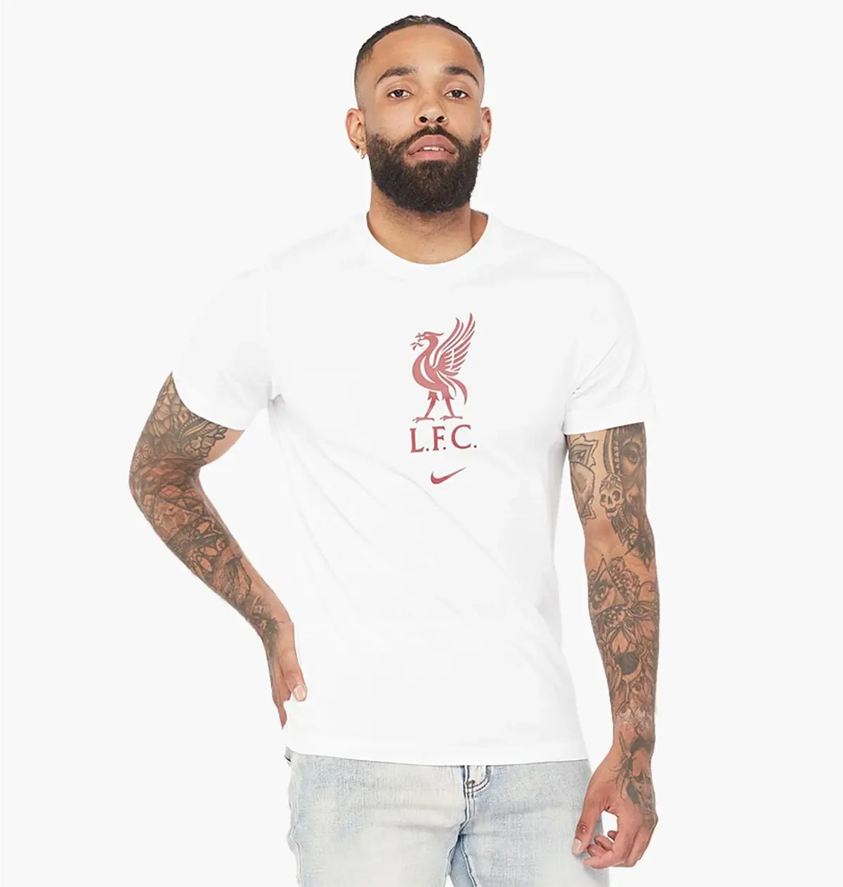 Футболка чоловіча Nike Liverpool 22/23 Crest Ss Tee White