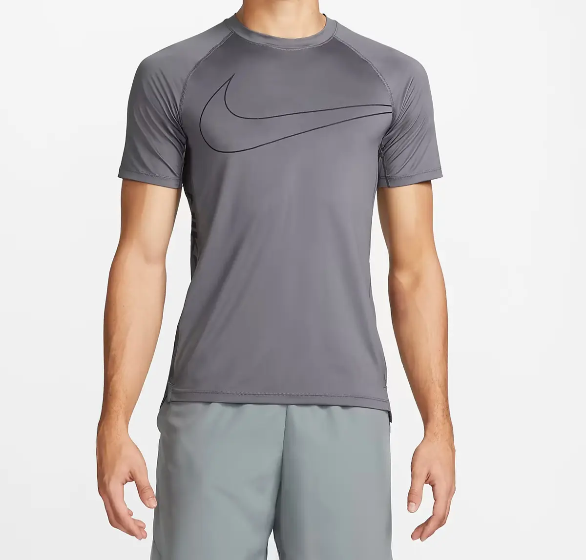 Футболка чоловіча Nike Dry-Fit Swoosh Futura Gray Slim Ss Training Tee