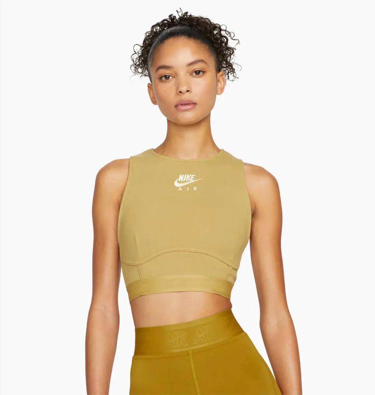 Спортивный топ женской Nike Air Womens Ribbed Tank Olive