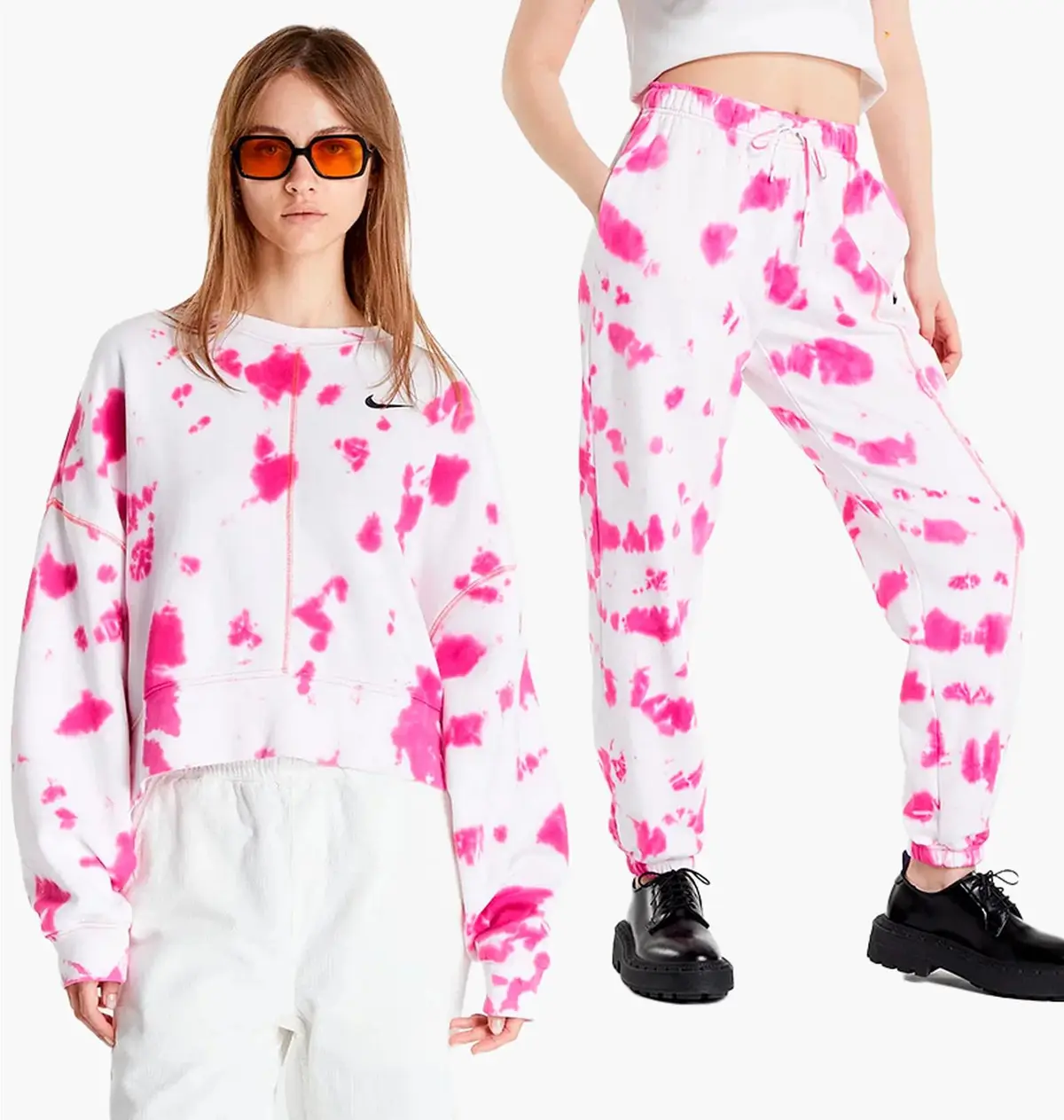 Спортивный костюм женской Nike Sportswear Oversized Fleece Pink
