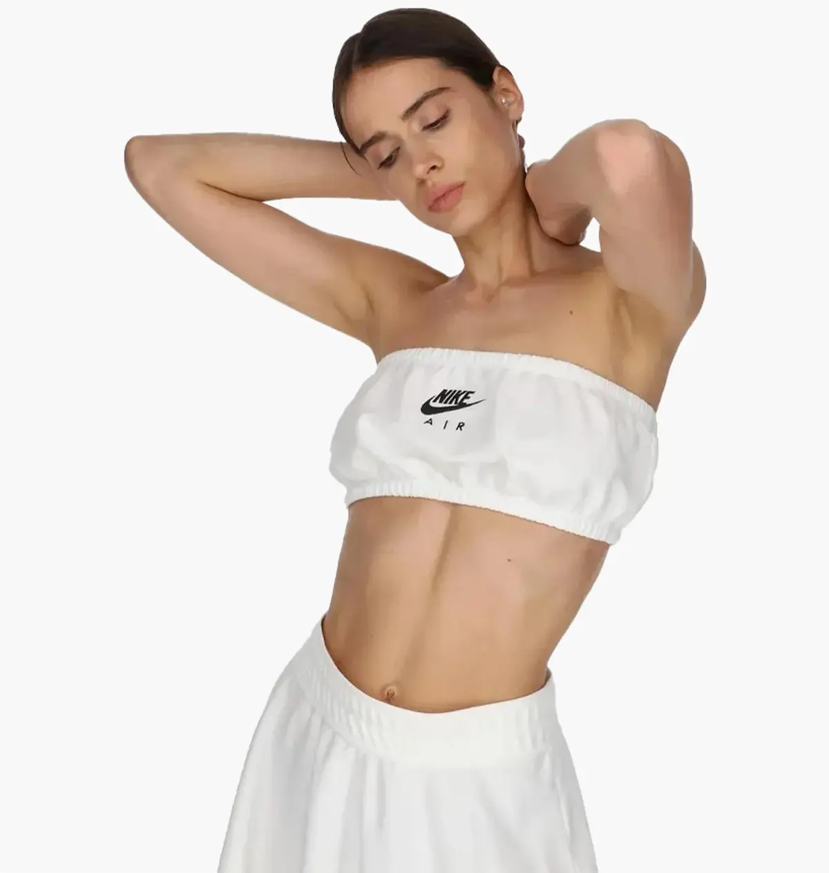 Спортивный топ женской Nike Air Pique Bandeau Top White