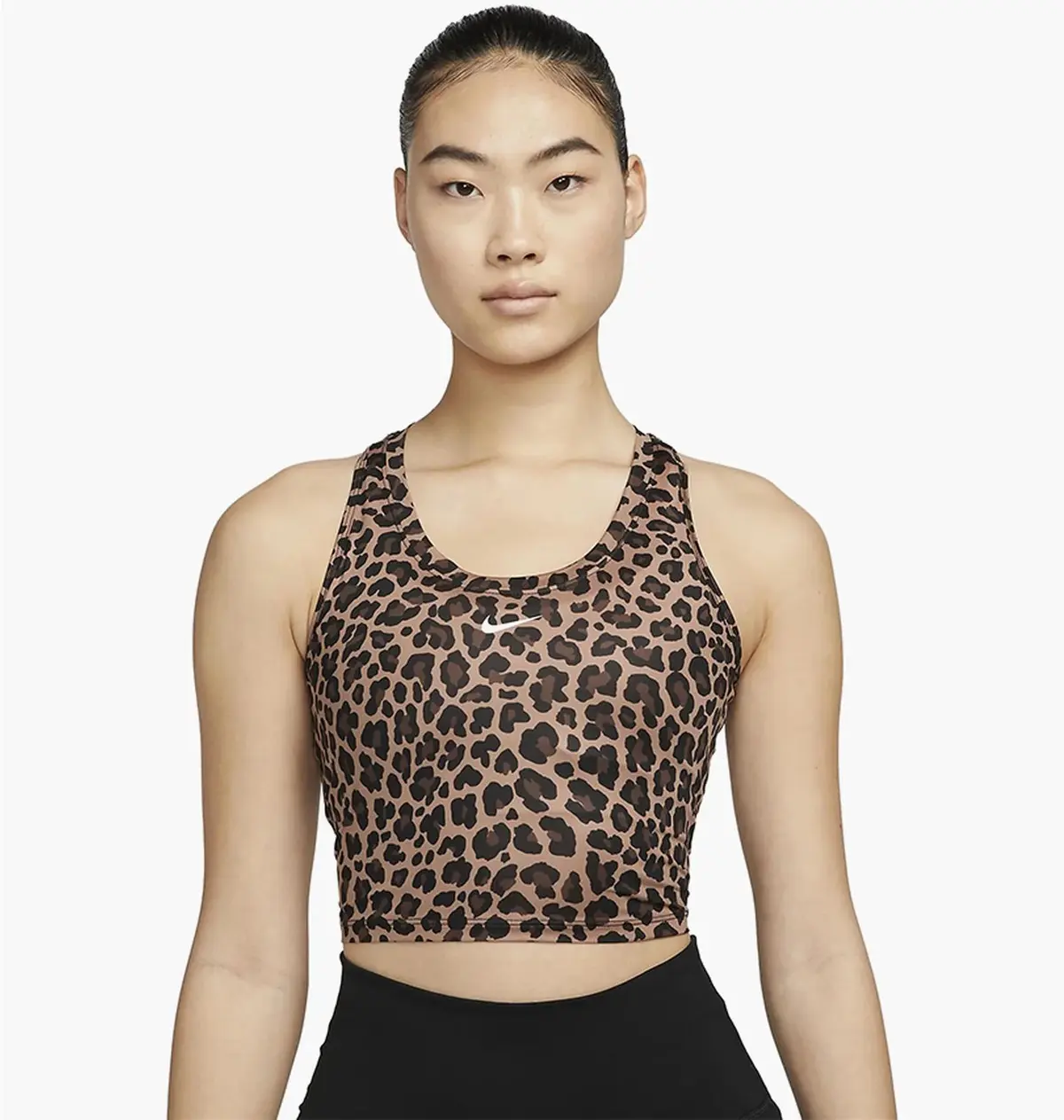 Спортивный топ женской Nike Dri-Fit One Slim Fit Printed Tank Brown