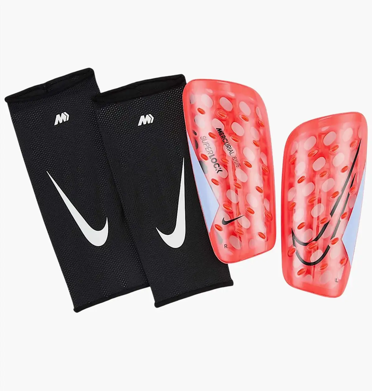 Футбольные щитки Nike Mercurial Flylite Superlock Shin Guard Red/Black