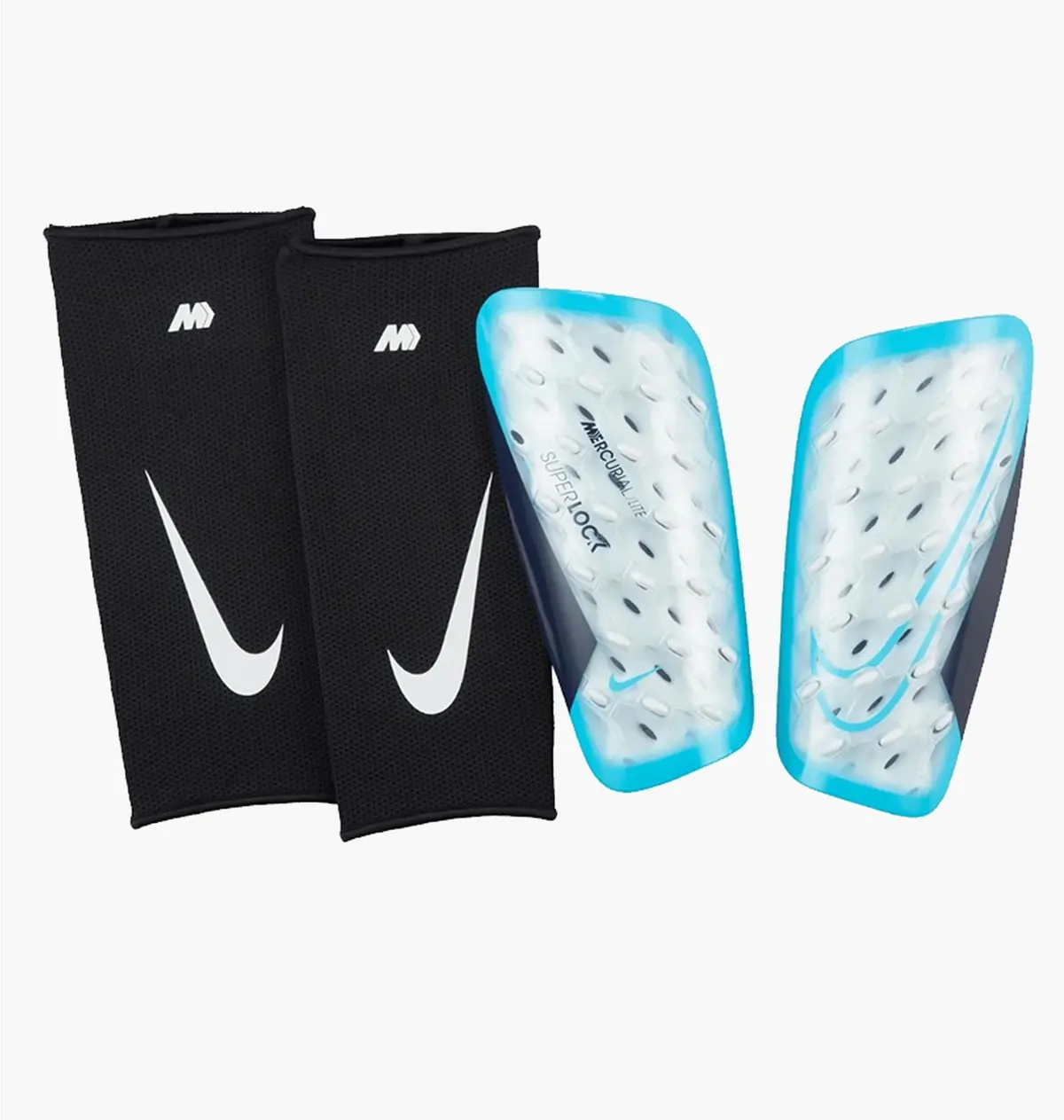 Футбольні щитки Nike Mercurial Lite Superlock Light Blue
